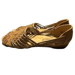 Bellini Tan Woven Huarache Sandals Size 9.5 Boho Beach Resort Summer